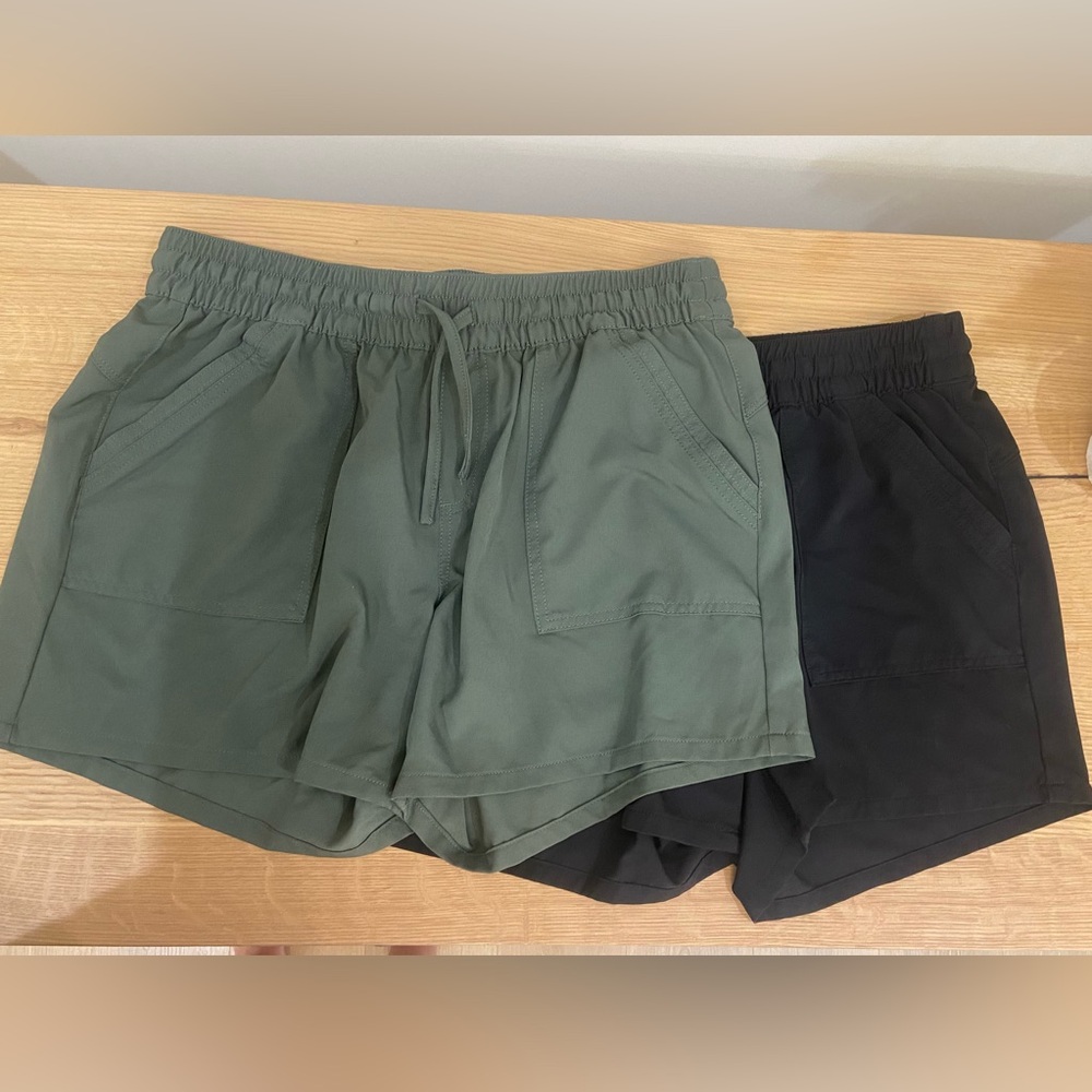 BCG Olive Green and Black Short Set